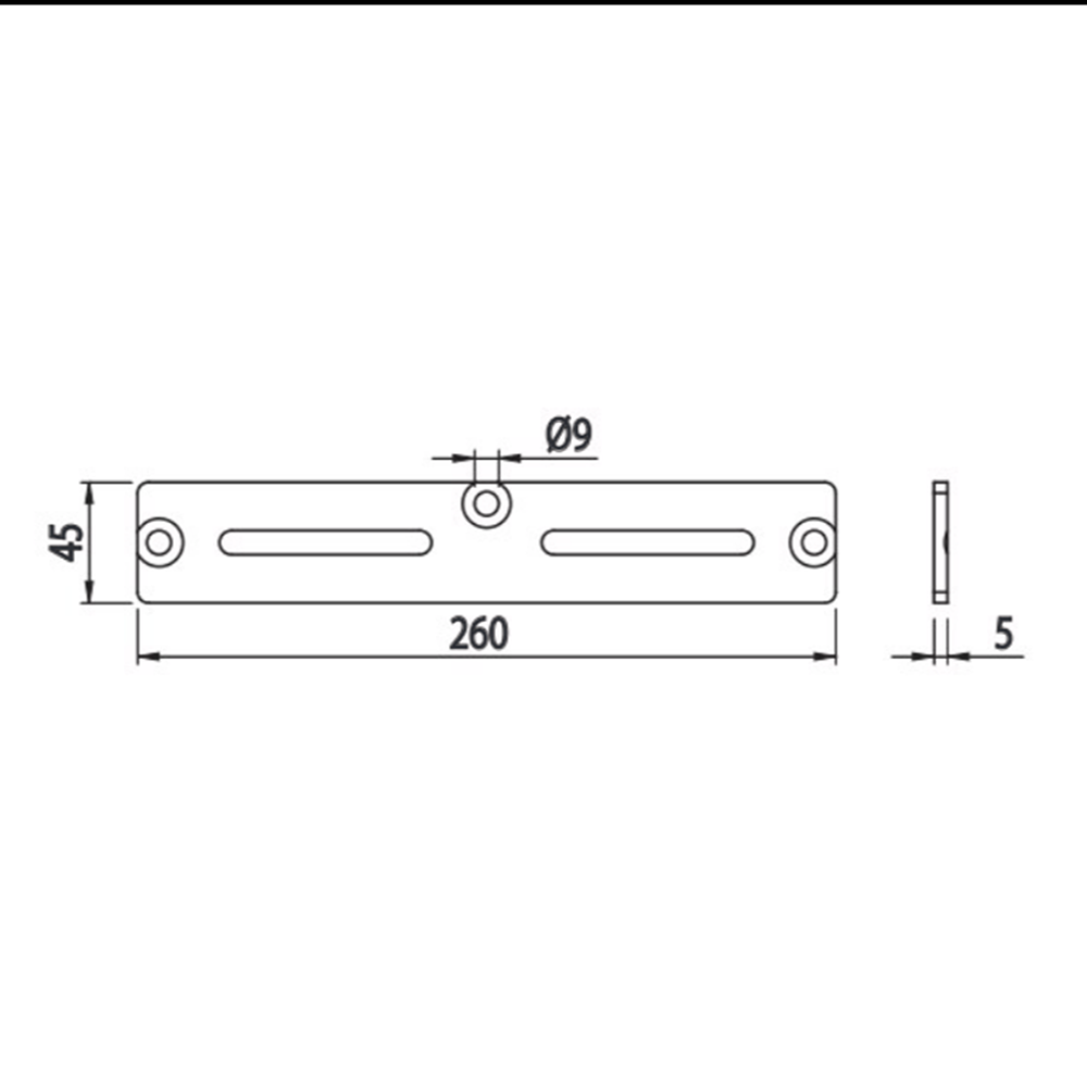 43-000-0 ALUMINUM PROFILE STAIR PART<br>PLATES FOR ATTACHING STAIR TREAD